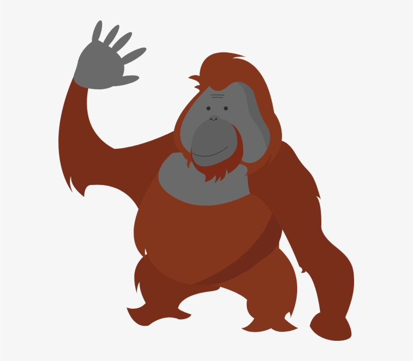 Orangutan Facts - - Cartoon, transparent png #3330545