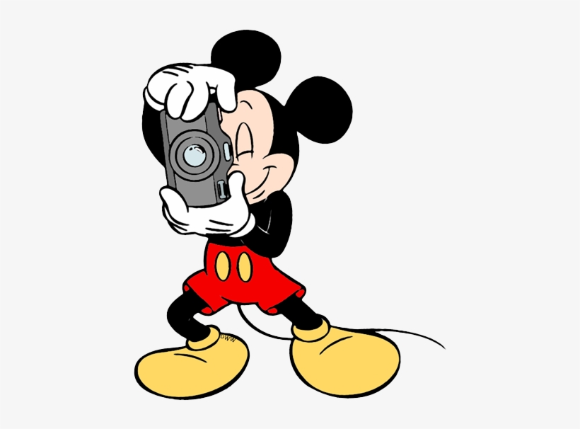 Disney Clipart Camera - Mickey Mouse With Camera, transparent png #3330618