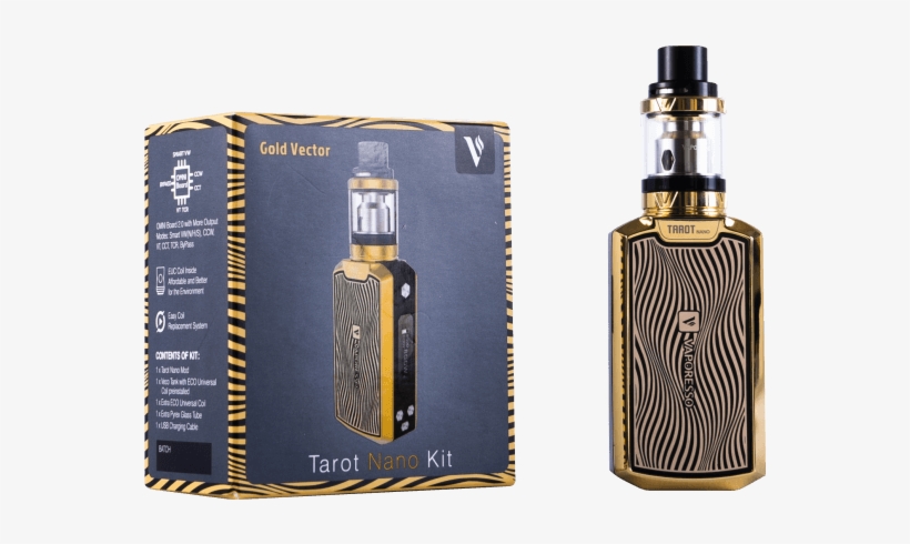 Tarot Nano "gold Vector" Edition - Electronic Cigarette, transparent png #3331095
