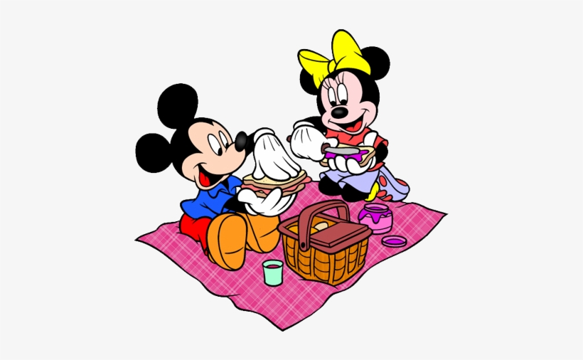 Picnic Clipart Mickey Mouse - Mickey And Minnie Picnic, transparent png #3332067