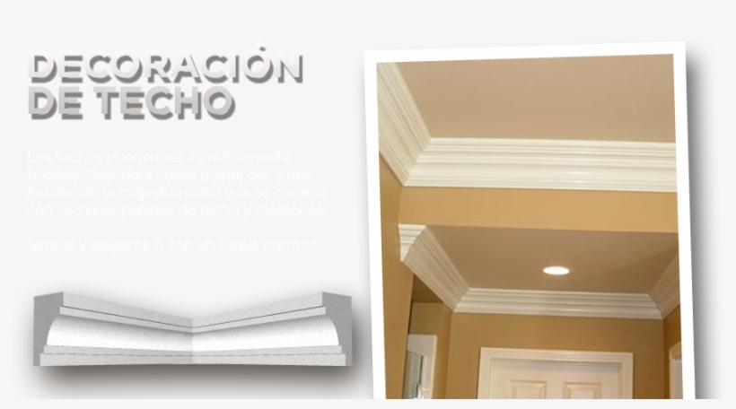 Molduras Decorativas Para Paredes With Molduras Decorativas - Crown Molding, transparent png #3332152