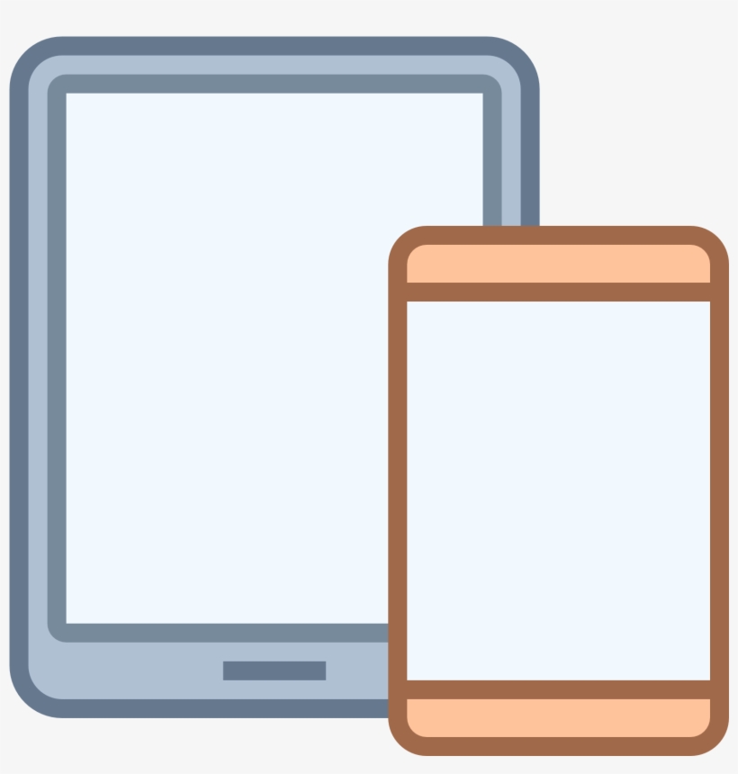 The Icon Is A Simplified Prescription Of Two Devices, - Tablet Computer, transparent png #3332434