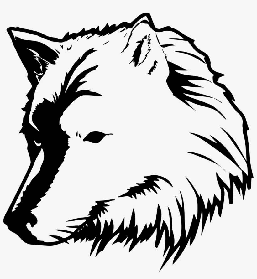 Png File - Lone Wolf Head Oval Sticker, transparent png #3332845