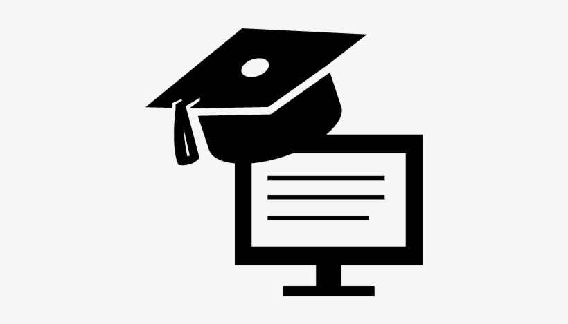 Internet Education Graduation Vector Online Education Icon