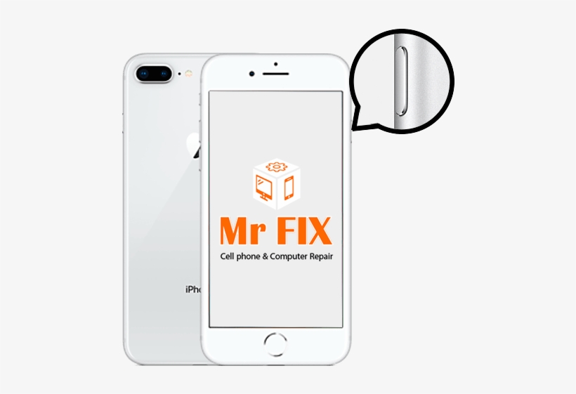 Iphone8 Plus Power Volume Button Repair - Microphone On Iphone 8 Plus, transparent png #3333451