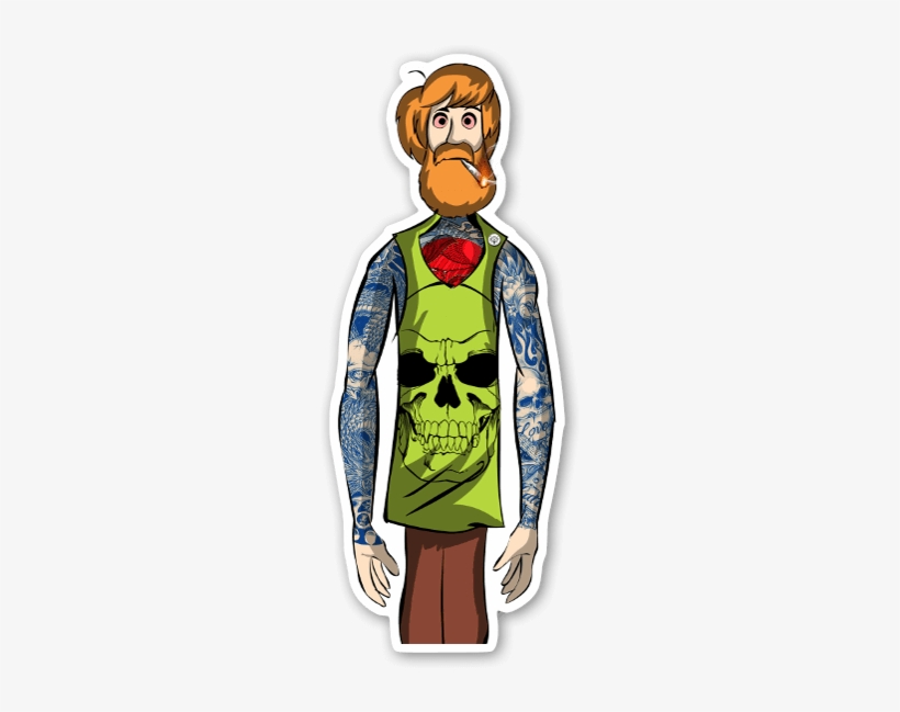 Bearded Stoner Sticker - Sticker, transparent png #3333484
