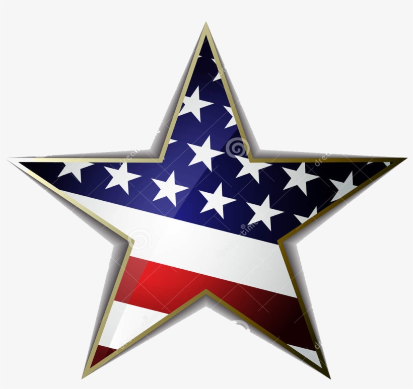 American Flag Star - Stella Con Bandiera Americana, transparent png #3334248