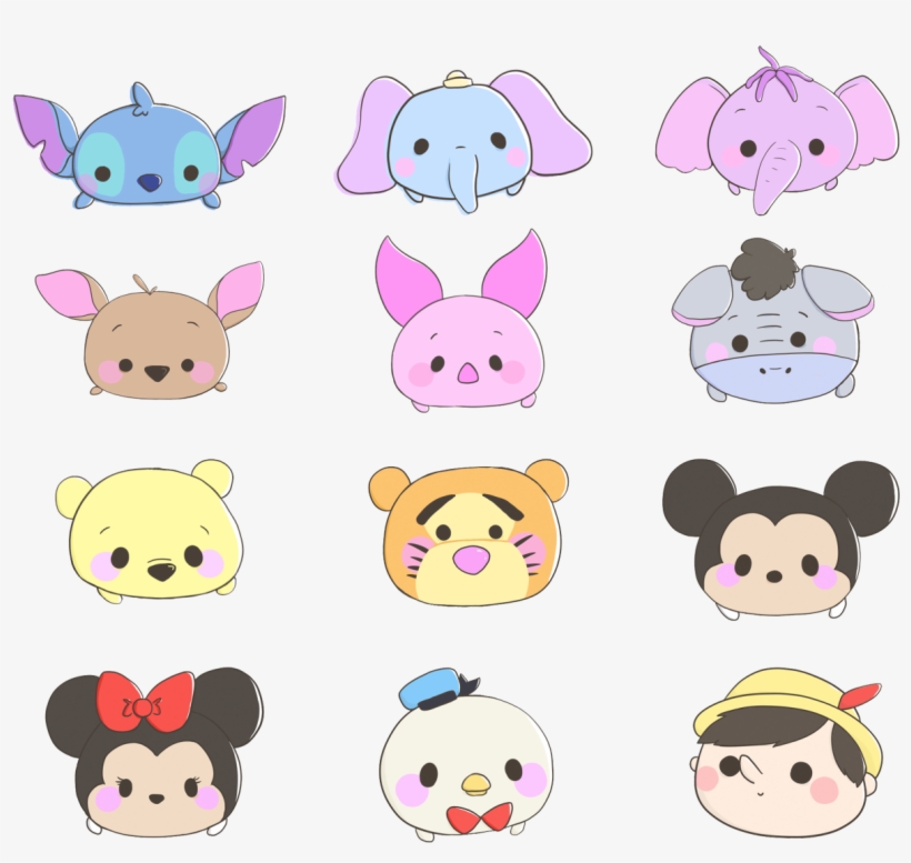 42 Images About Tumblr Overlays On We Heart It - Tsum Tsum Disney Drawings, transparent png #3334703