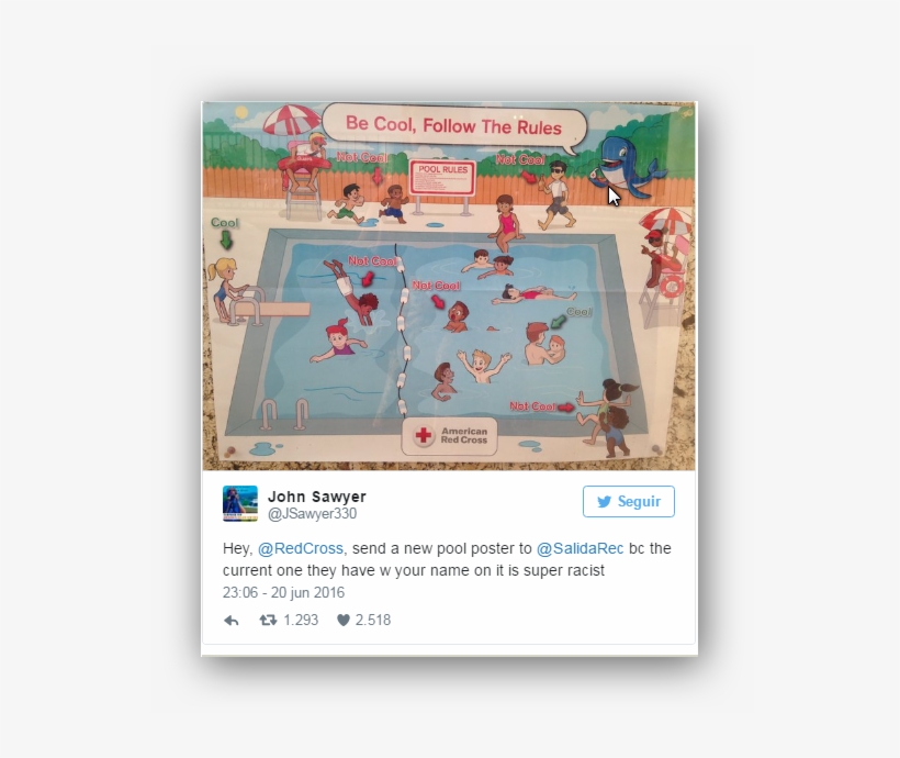 En Respuesta, La Cruz Roja Ha Pedido "disculpas Por - Red Cross Pool Poster, transparent png #3334704