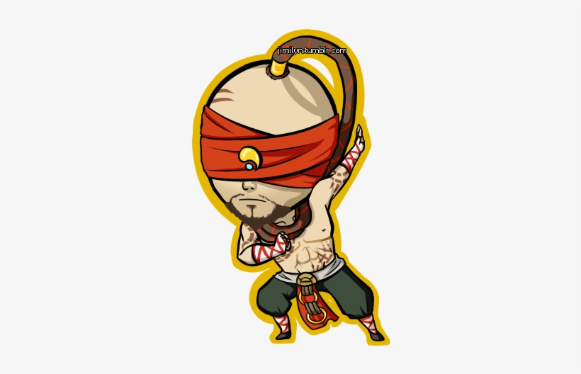 Lee Sin League Of Legends, Chibi, Block Prints - League Of Legends Lee Sin Chibi, transparent png #3334965