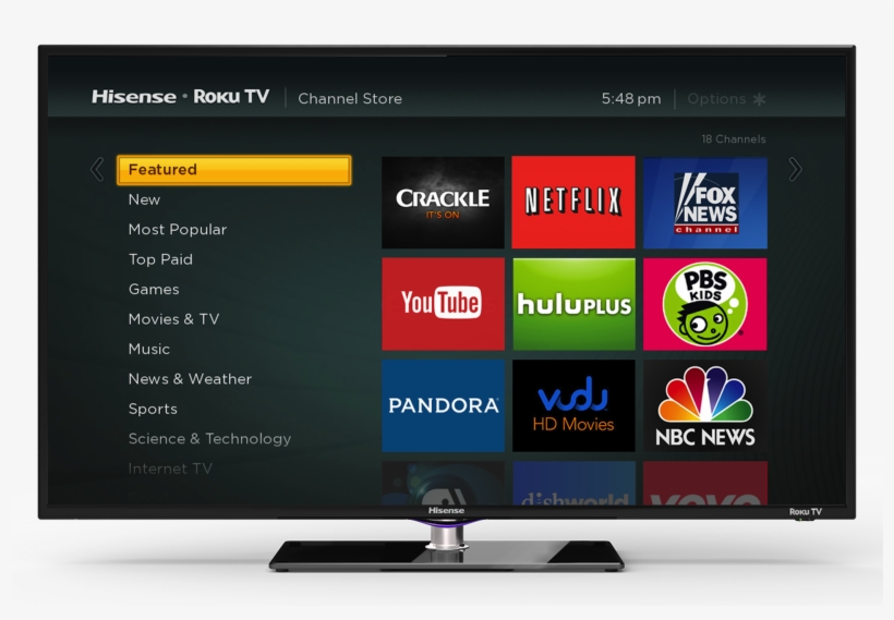 Roku Built In - 55k220 Hisense Smart Tv, transparent png #3335116