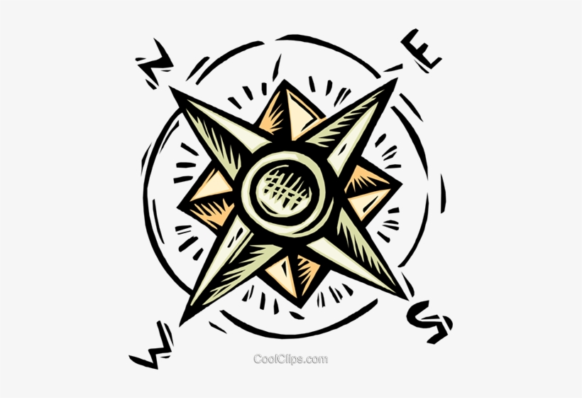 Compass Royalty Free Vector Clip Art Illustration - Navigation Clipart, transparent png #3335492