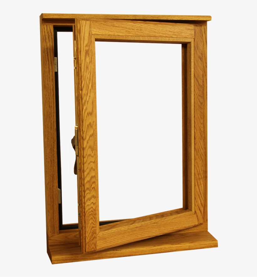 Single Wooden Oak Fully Opening Outwards Window - Window, transparent png #3335633