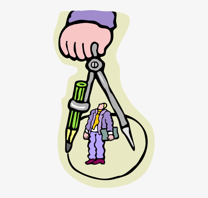 Vector Illustration Of Businessman Encircled By Hand, transparent png #3335754