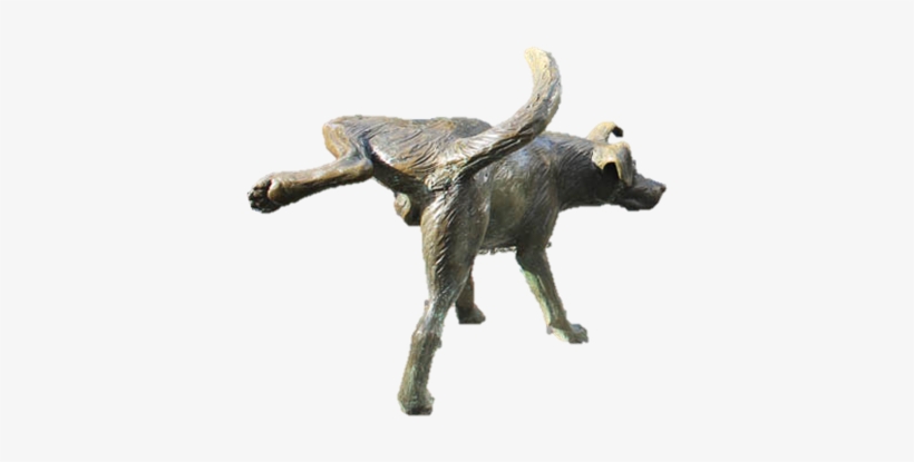 Bronze Peeing Dog With Testicles And Penis - Penis Png, transparent png #3335927