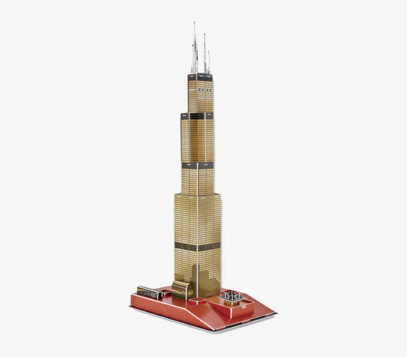 51pcs Sears Tower 3d Puzzle - 3d Puzzle Willis Tower, transparent png #3336281