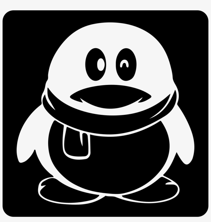 Qq Social Logo Of A Penguin Comments - Qq Transparent White Icon Png, transparent png #3337027