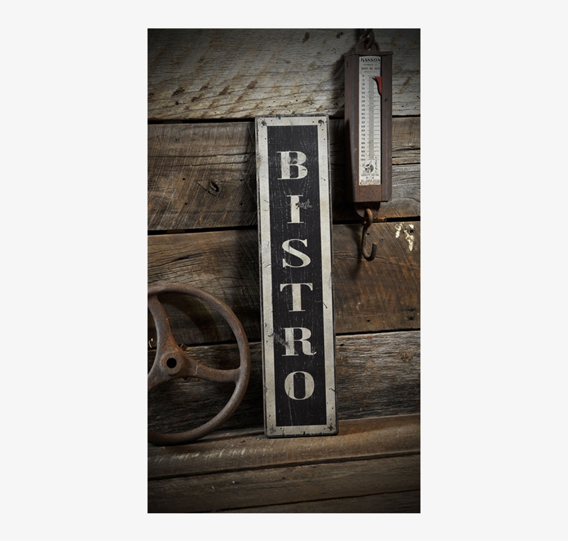 Custom Vertical Bistro Sign - Plywood, transparent png #3337256