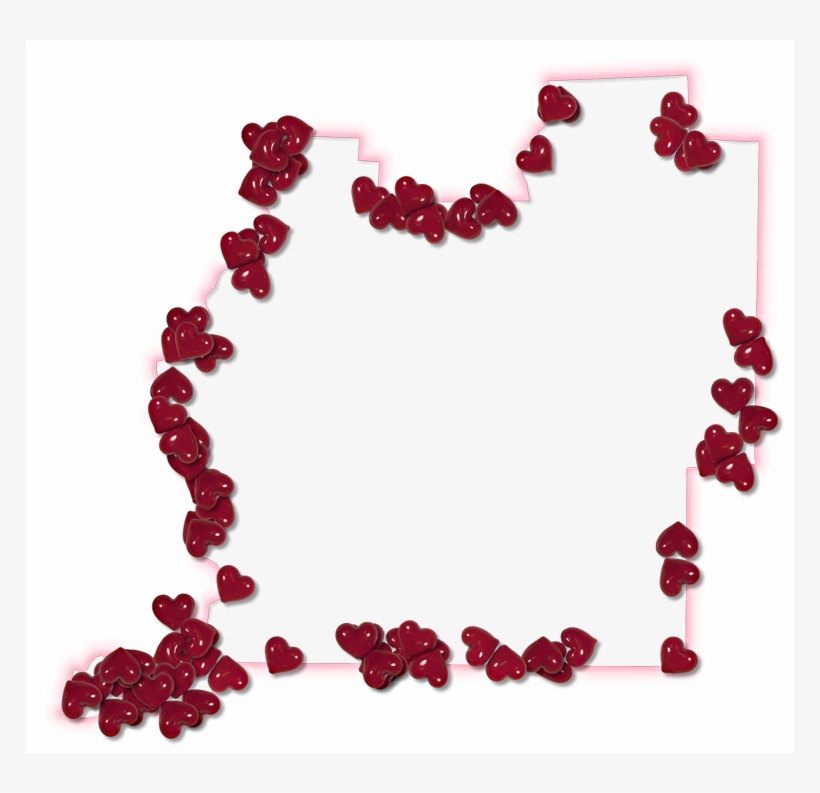 A Map Of Washington With A Pink Glow Outline And Randomly - Washington, transparent png #3337488