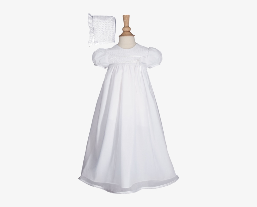 Handmade Cotton Baptism Dress W - Christening Dresses For Baby, transparent png #3337639