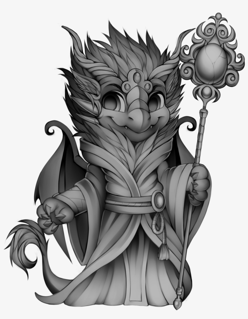 Furvilla Tigereye Peak Sorcerer Dragon - White Dragon Sorcerer, transparent png #3337793