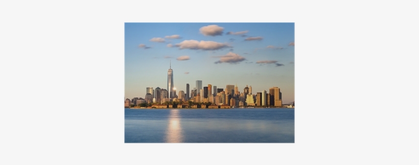 Skyline Of New York City, Lower Manhattan - Lower Manhattan And Statue Of Liberty, transparent png #3338556