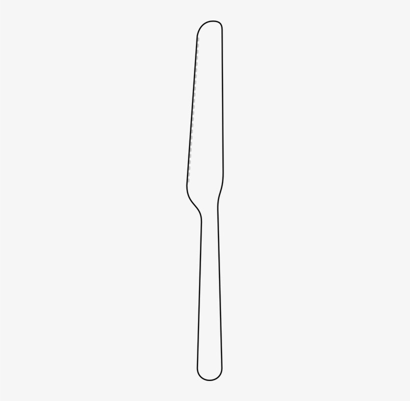 Knife, Butter, Utensil, Cutlery - Butter Knife Clipart Black And White, transparent png #3339128