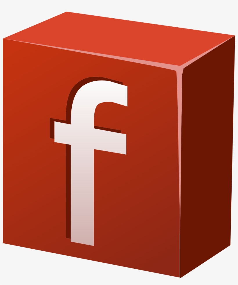 Facebook Icon Social Media Button - รูป Facebook สี แดง, transparent png #3339170