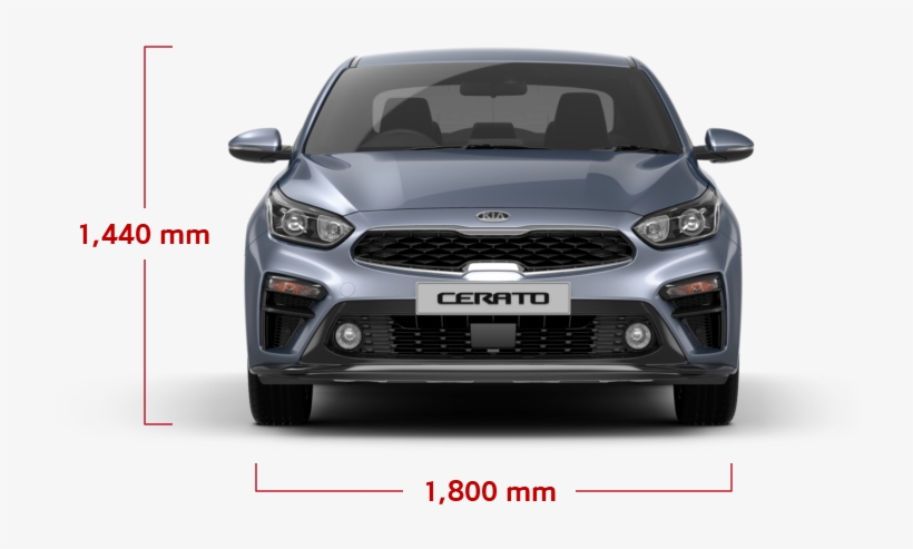 Kia Cerato Sedan Dimension Front Pc - Kia Cerato 2019 Dimensions, transparent png #3340468