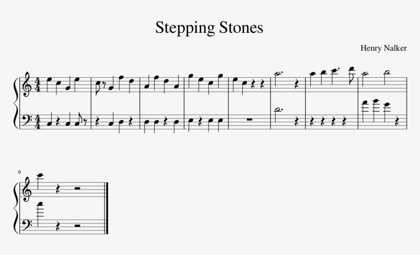 Stepping Stones Sheet Music Composed By Henry Nalker - Document, transparent png #3341113