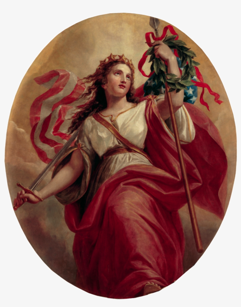 Liberty By Constantino Brumidi, 1869 - Constantino Brumidi Paintings, transparent png #3341262