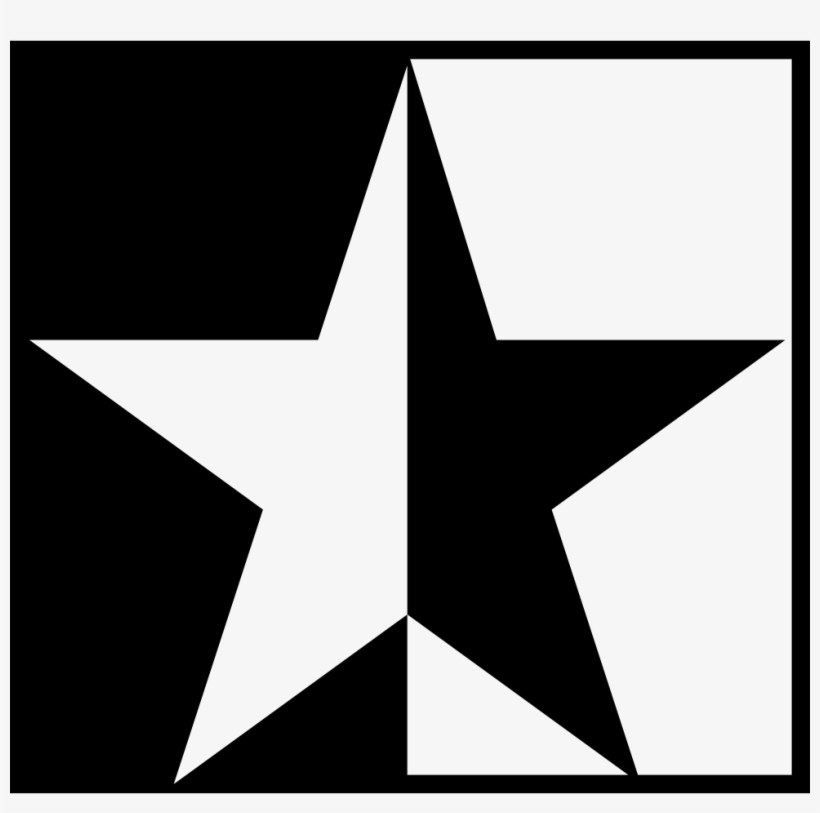 Black White Star - Estrela Branca Fundo Preto, transparent png #3341933