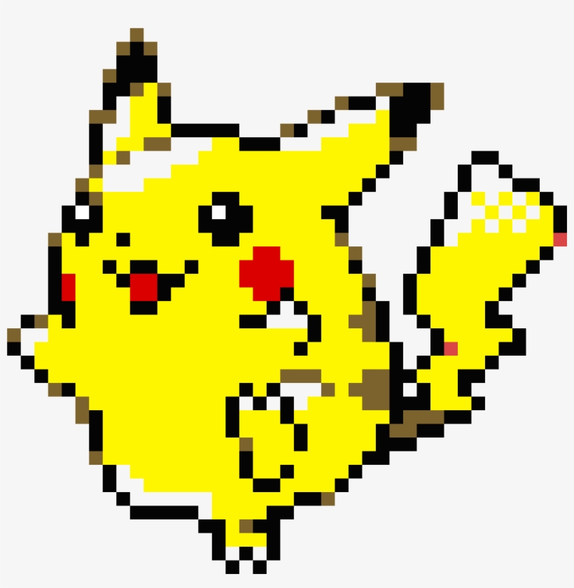 Pikachu Face Pixel Art