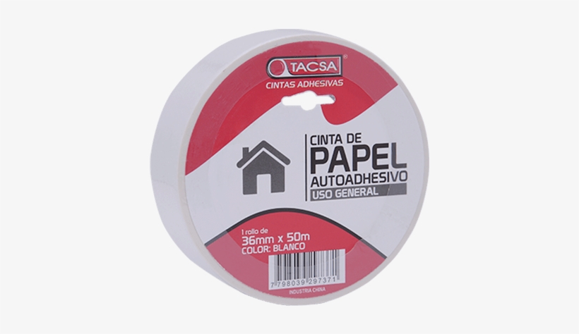 General Purpose, Self Adhesive, Rubber Based, Crepe - Cinta De Papel Tacsa, transparent png #3343148
