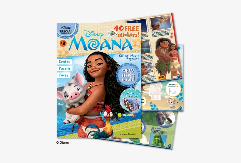 Disney Magazines - Disney Moana Magazine Sticker Page, transparent png #3344355