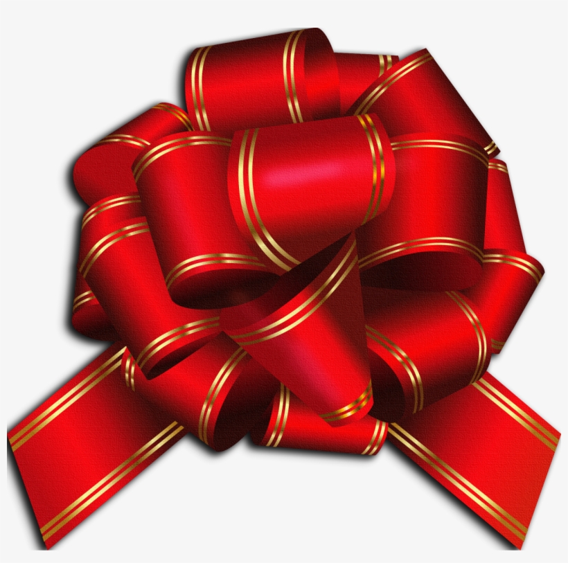 Christmas Bows, Christmas Things, Christmas Patterns, - Noeud Cadeau Rouge Dorée Png, transparent png #3344358