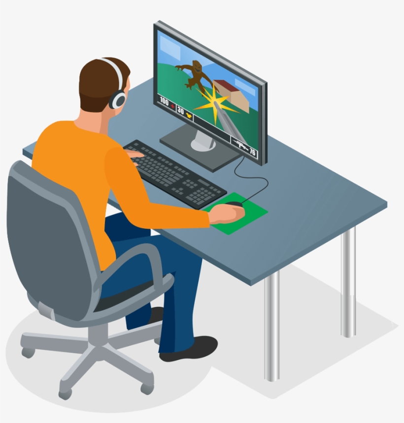 Gamersnab - Computer Gamer Clipart, transparent png #3344765