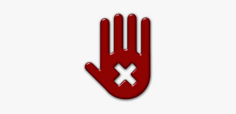 095726 Simple Red Glossy Icon Signs Hand No2 - Say No Icon Png, transparent png #3344934