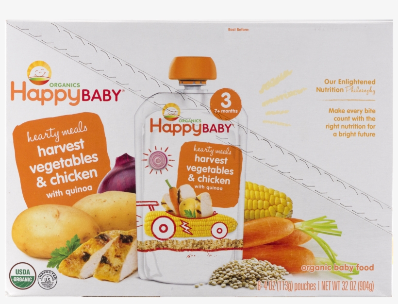 Happy Baby Hearty Meals, Stage 3, Organic Baby Food, - Happy Baby Hearty Meals Chick Chick Organic Baby Food, transparent png #3345613