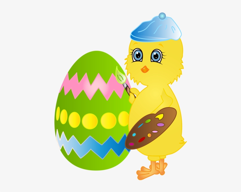 Easter Clipart Chicken - Chicken Painting Easter Egg, transparent png #3345957