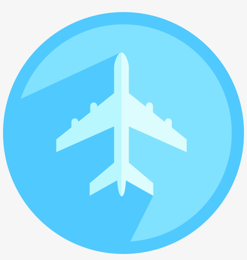 Airplane - Airplane Icon Circle Png, transparent png #3346643