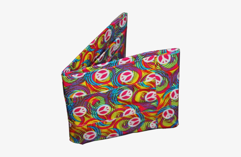 Hand Made In So Cal Tie Dye Peace Sign Duct Tape Wallet - Southern California, transparent png #3346964