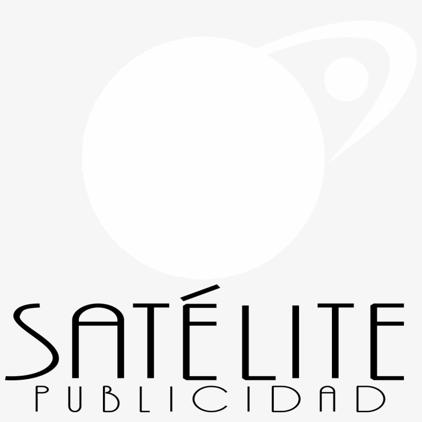 Satelite Publicidad Logo Black And White - Satelite, transparent png #3347010