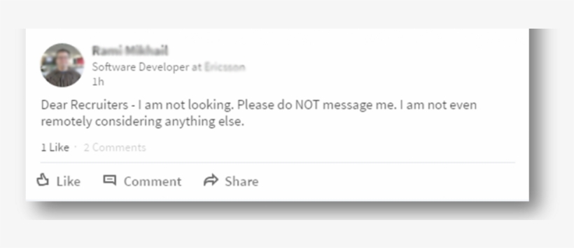 Second Linkedin Post Example - Linkedin Looking For Job Post, transparent png #3347450