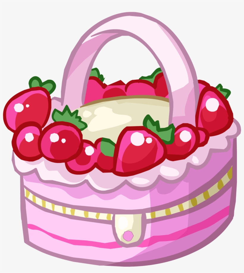 Strawberry Cake Purse Icon - Strawberry Cake, transparent png #3348014