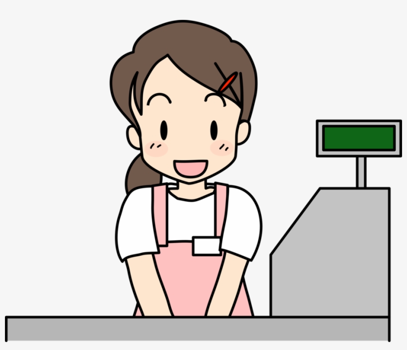 Cashier Boy Drawing Retail Clerk - Clerk Clipart, transparent png #3348865