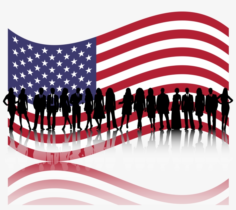 United States Clipart Icon - American Flag Vector Png, transparent png #3349585