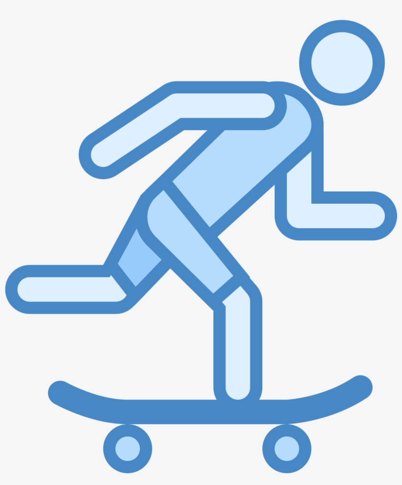 This Is A Drawing Of A Person On A Skateboard Moving - Icon, transparent png #3351403