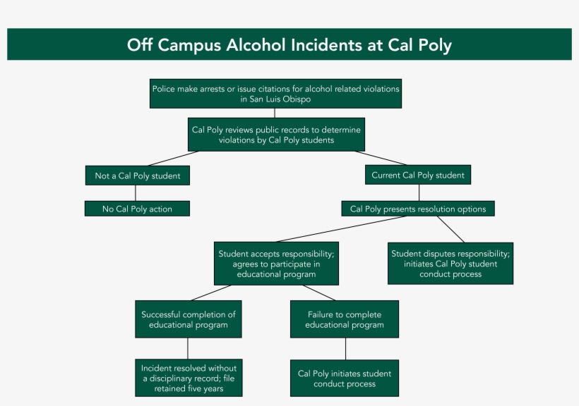 Flow Chart Illustrating The Process Of The Off Campus - California Polytechnic State University, transparent png #3352337