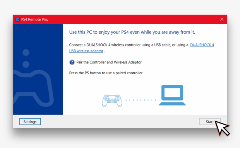 Connect Your Dualshock 4 Controller Over Usb To Your - Remote Play, transparent png #3352429